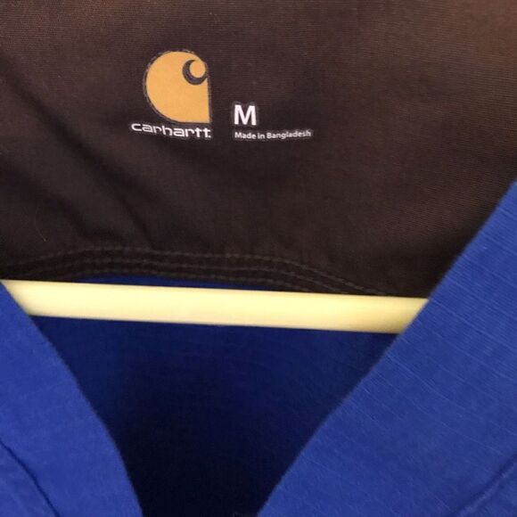 Carhartt Scrub top Mens size Medium blue pockets nurse medical uniform - Picture 4 of 5